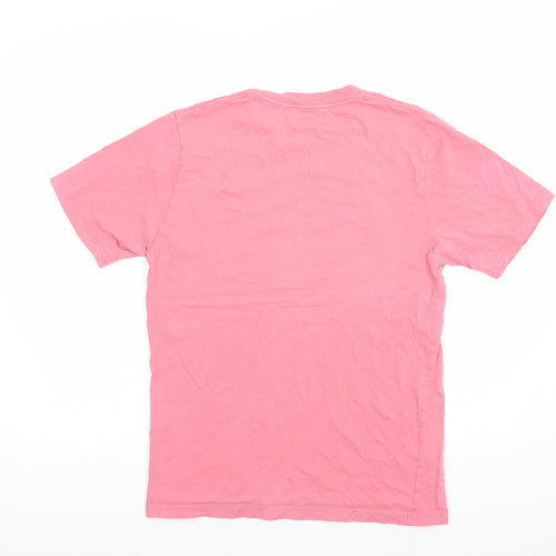 VANS Girls Pink  Cotton Pullover T-Shirt Size 12-13 Years Crew Neck Pullover