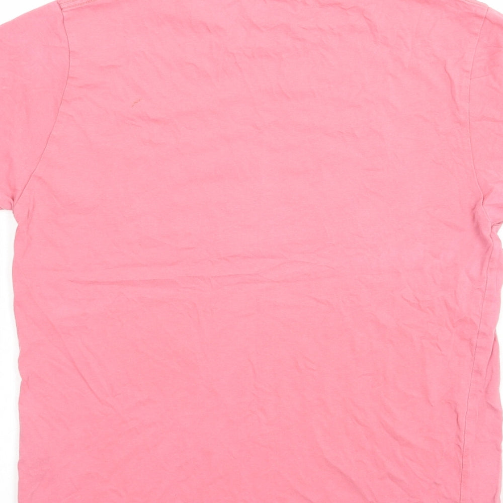 VANS Girls Pink  Cotton Pullover T-Shirt Size 12-13 Years Crew Neck Pullover