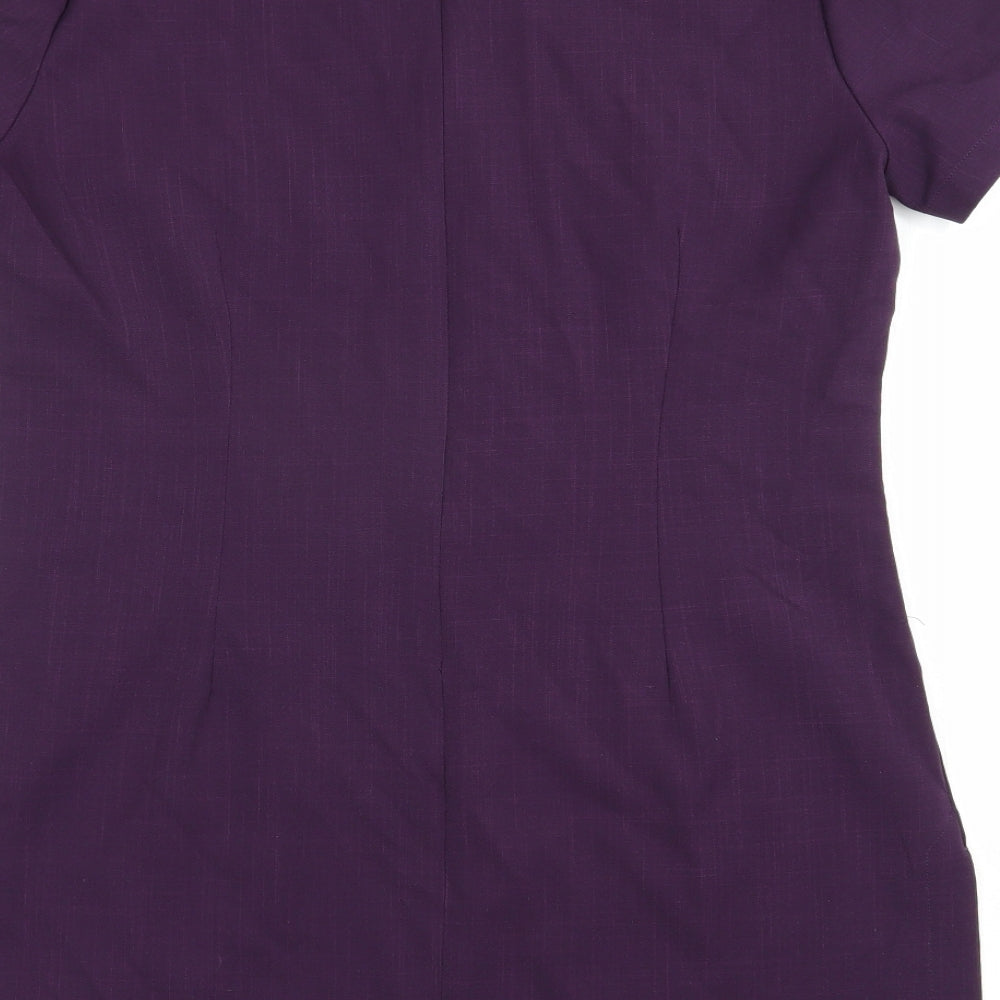 La Beeby Womens Purple  Polyester Tunic Blouse Size 14 V-Neck