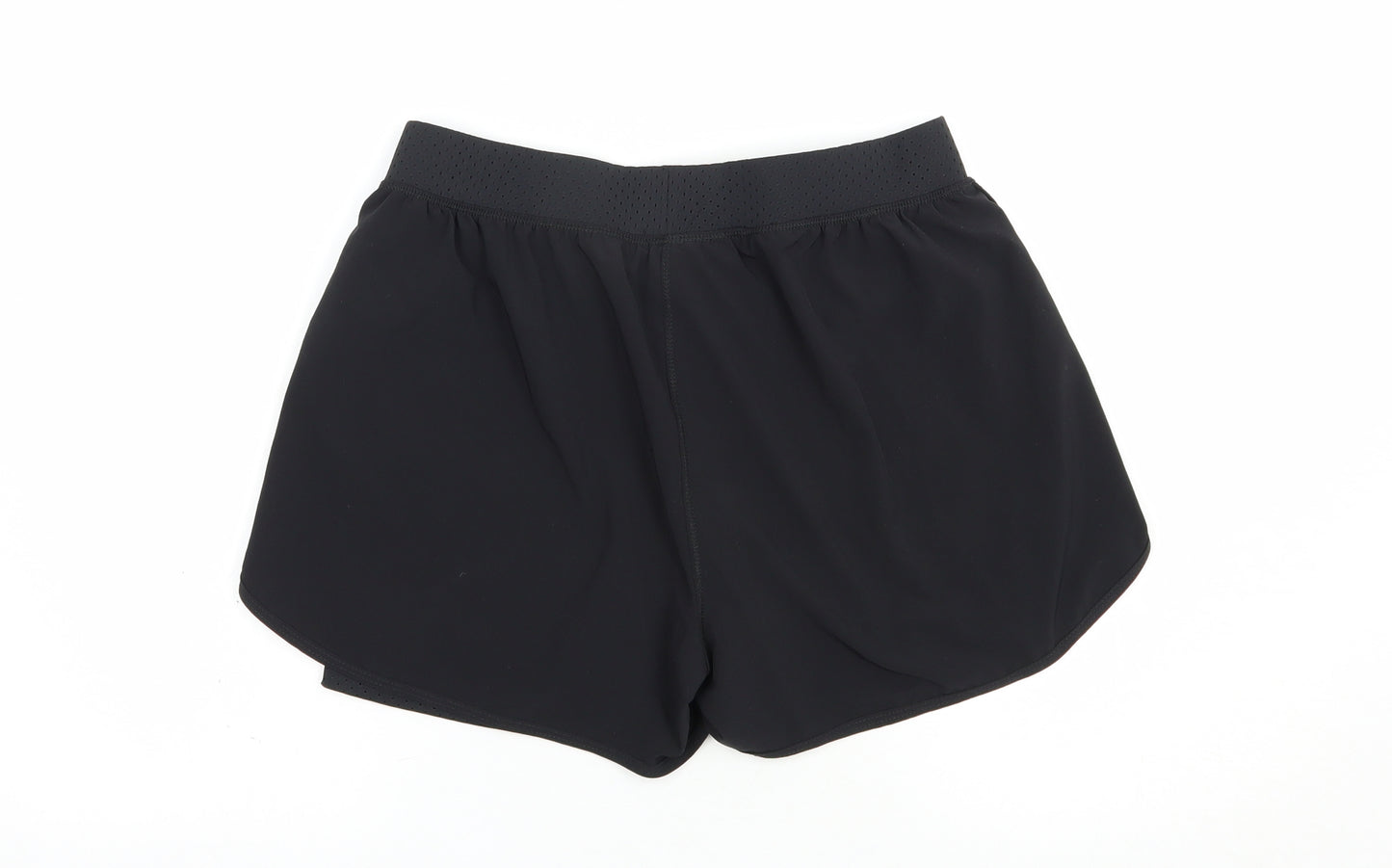 DECATHLON Womens Black  Polyamide Sweat Shorts Size M L3 in Regular