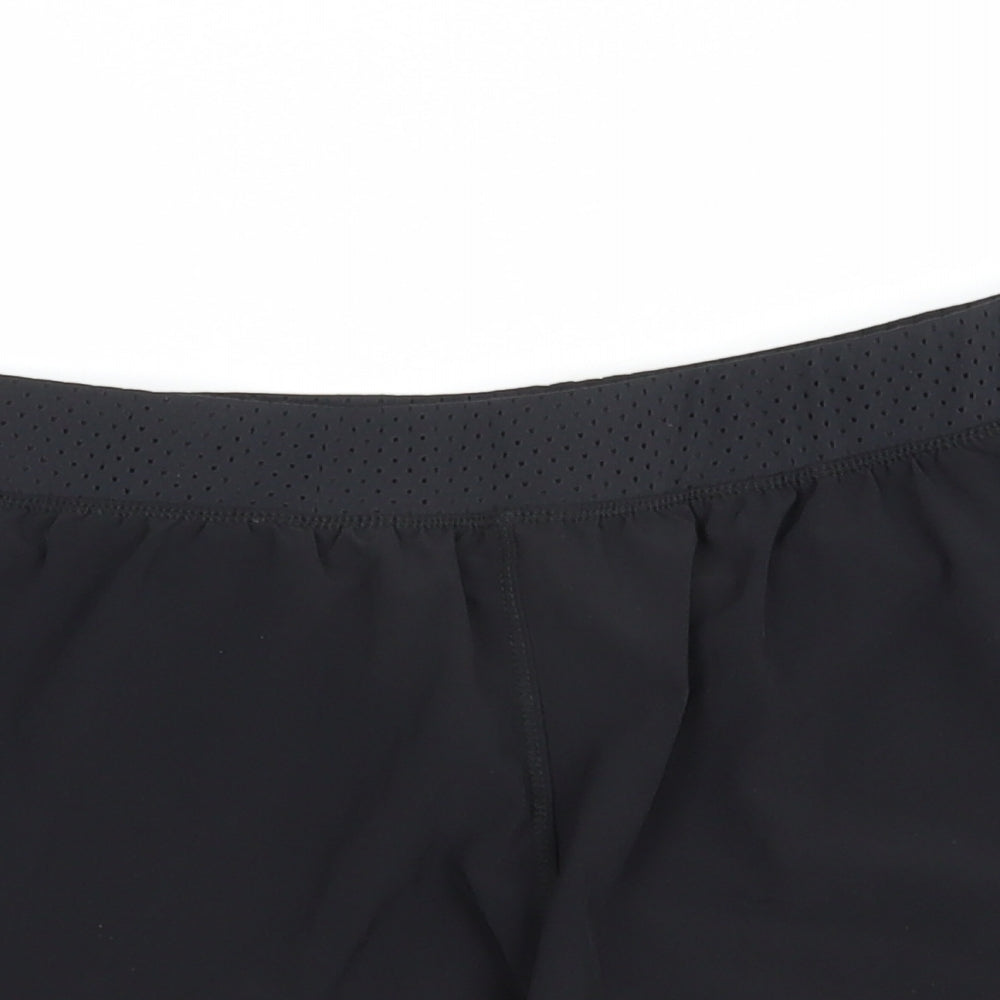DECATHLON Womens Black  Polyamide Sweat Shorts Size M L3 in Regular