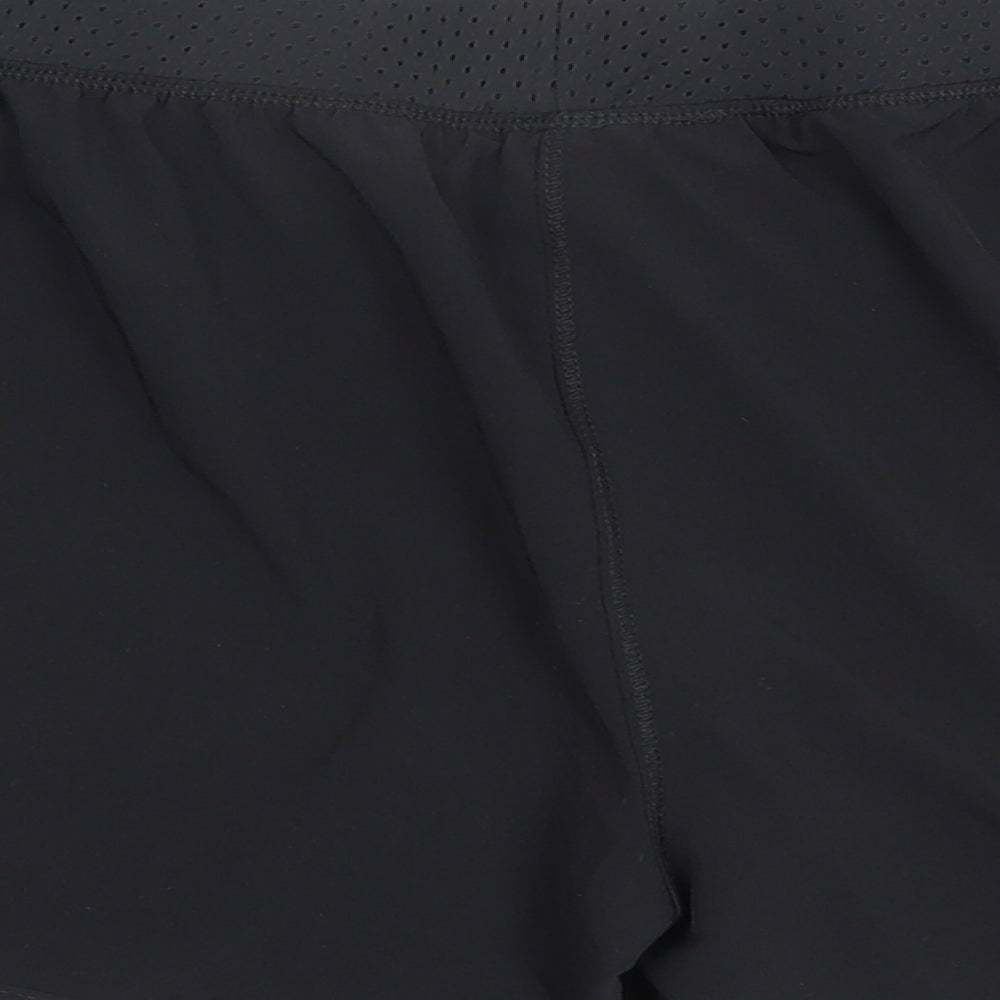 DECATHLON Womens Black  Polyamide Sweat Shorts Size M L3 in Regular