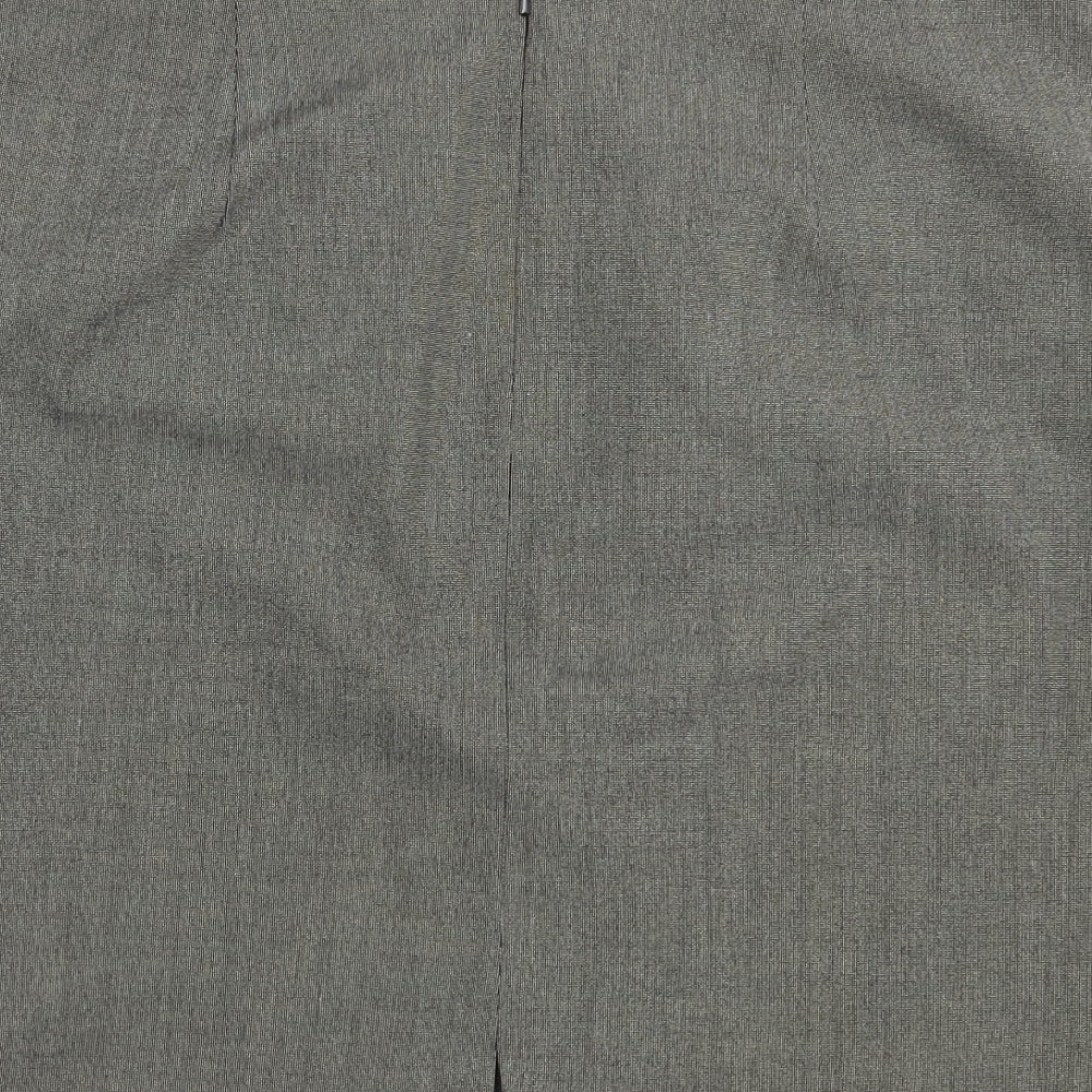 Wallis Womens Grey  Polyester Straight & Pencil Skirt Size 14   Zip