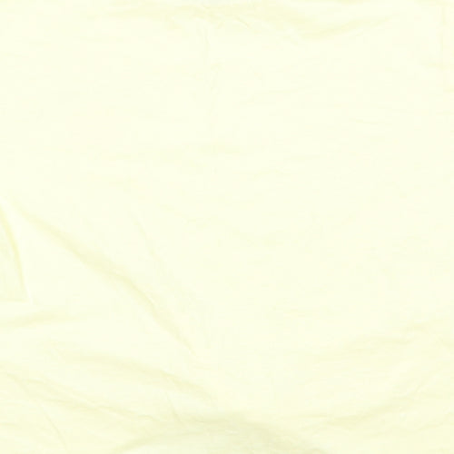 Primark Womens Yellow  Cotton Basic T-Shirt Size 10 Crew Neck - Good Things