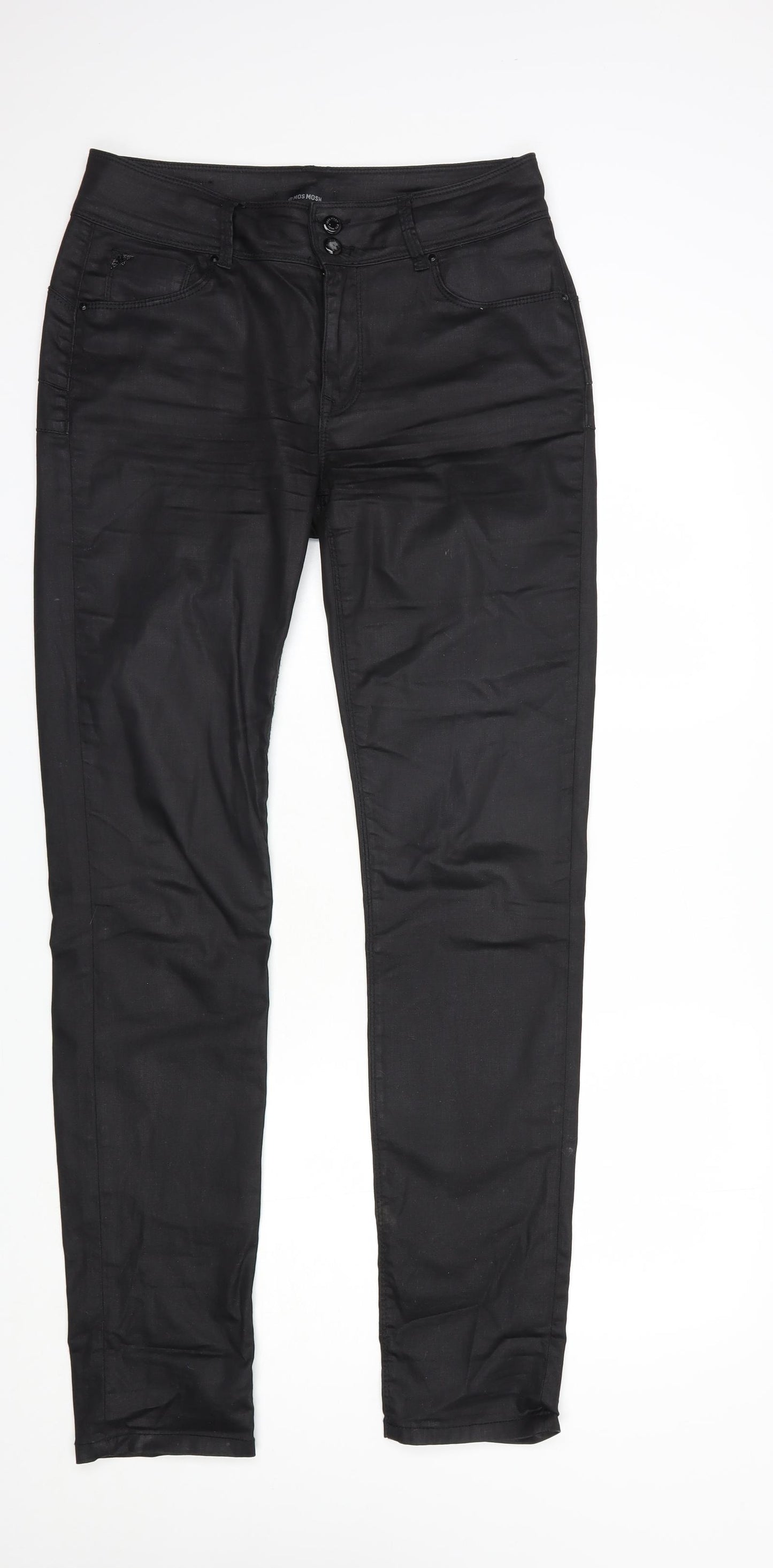 mos mosh Womens Black  Polyester Skinny Jeans Size 31 in L33 in Regular Button - Coated