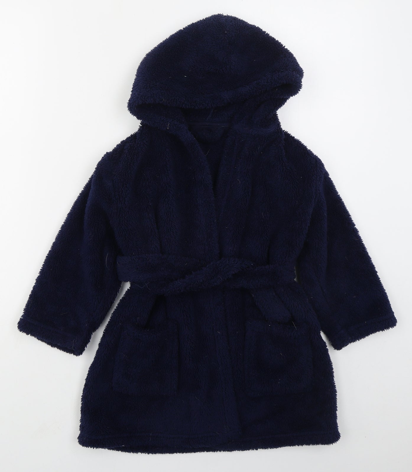 George Boys Blue Solid Polyester  Robe Size 4-5 Years  Tie