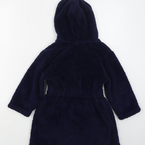 George Boys Blue Solid Polyester  Robe Size 4-5 Years  Tie