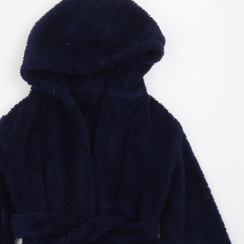 George Boys Blue Solid Polyester  Robe Size 4-5 Years  Tie