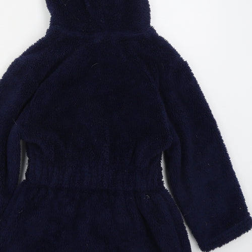 George Boys Blue Solid Polyester  Robe Size 4-5 Years  Tie