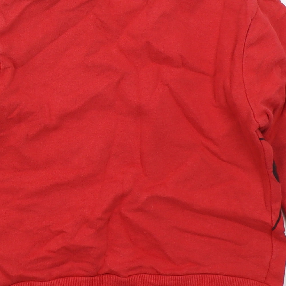 George Boys Red  Cotton Pullover Sweatshirt Size 2-3 Years  Pullover - Mickey Mouse and Friends