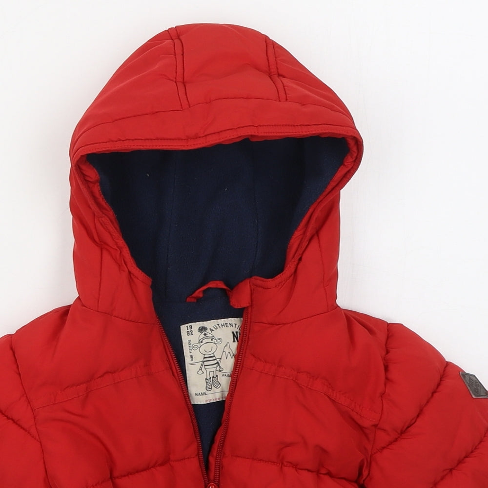 NEXT Boys Red   Basic Coat Coat Size 18-24 Months   Zip