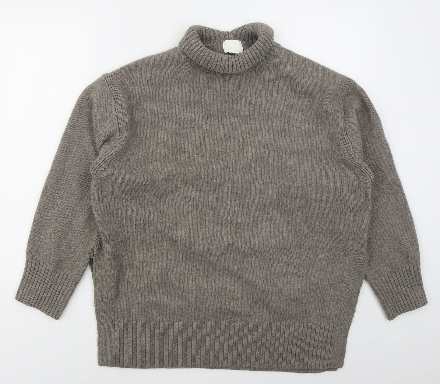 H&M Womens Grey Roll Neck  Polyester Pullover Jumper Size L