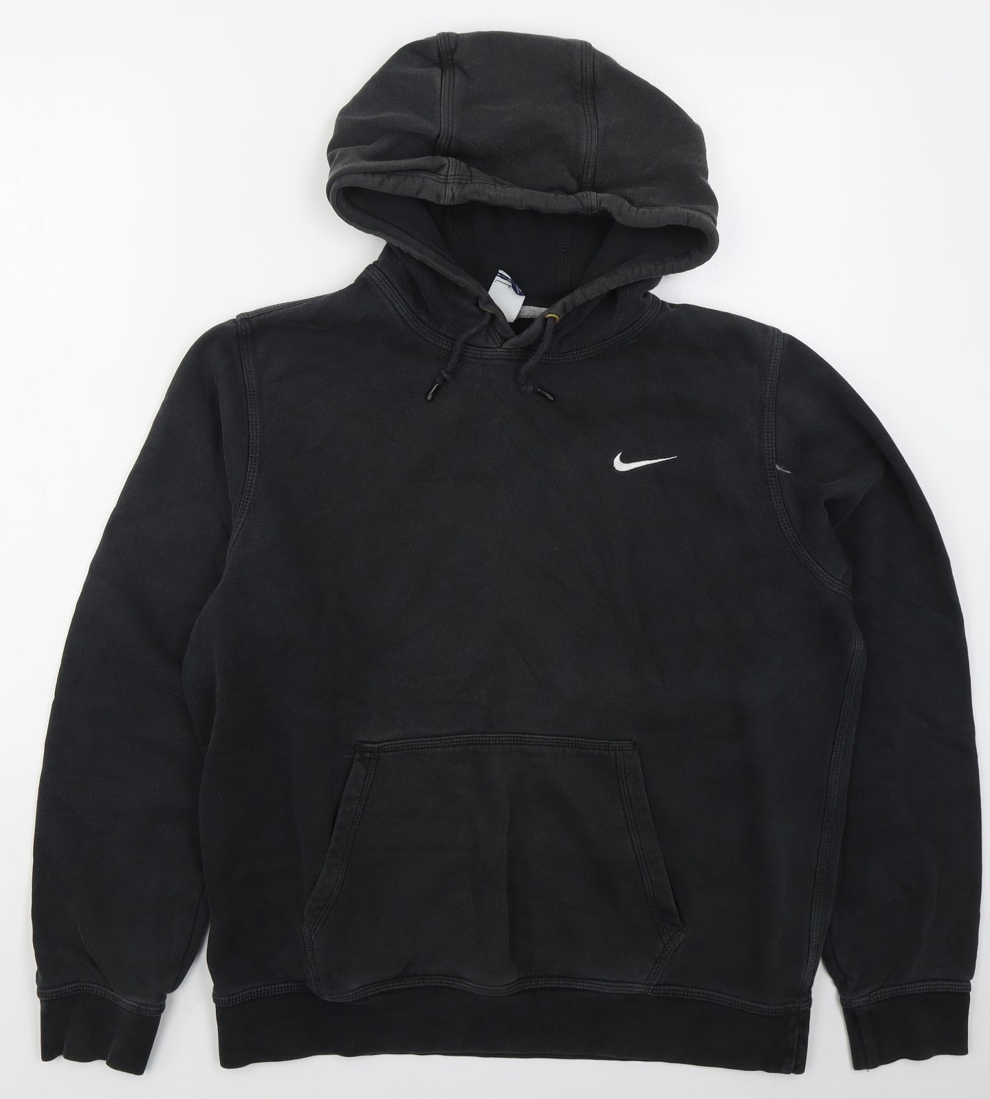 Nike Mens Black  Cotton Pullover Hoodie Size L
