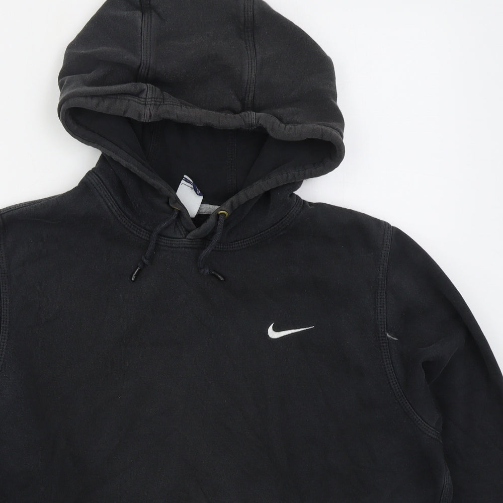 Nike Mens Black  Cotton Pullover Hoodie Size L