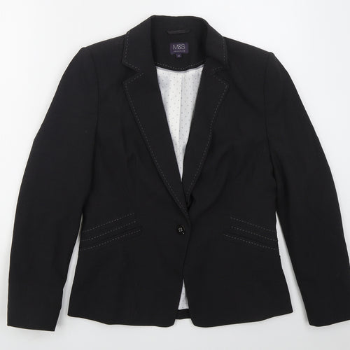 Marks and Spencer Womens Grey  Polyester Jacket Suit Jacket Size 12