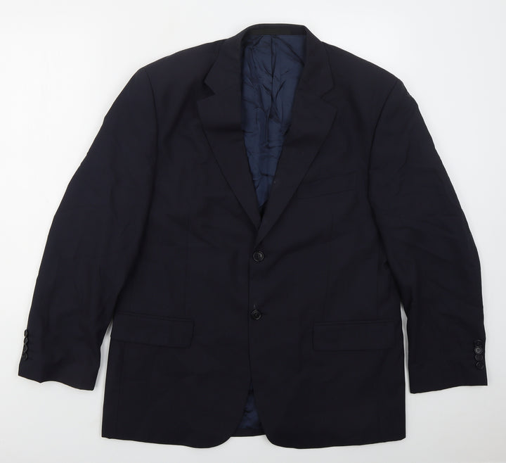 Marks and Spencer Mens Blue  Wool Jacket Suit Jacket Size 42