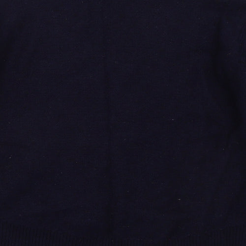 H&M Womens Blue Crew Neck  Cotton Pullover Jumper Size S