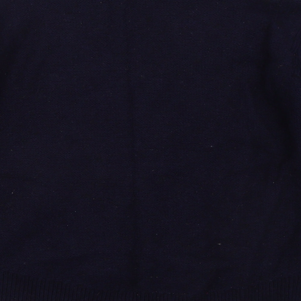 H&M Womens Blue Crew Neck  Cotton Pullover Jumper Size S