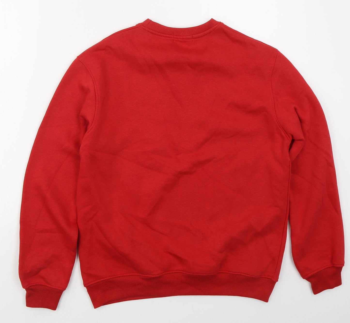 PRETTYLITTLETHING Womens Red  Cotton Pullover Sweatshirt Size S  Pullover