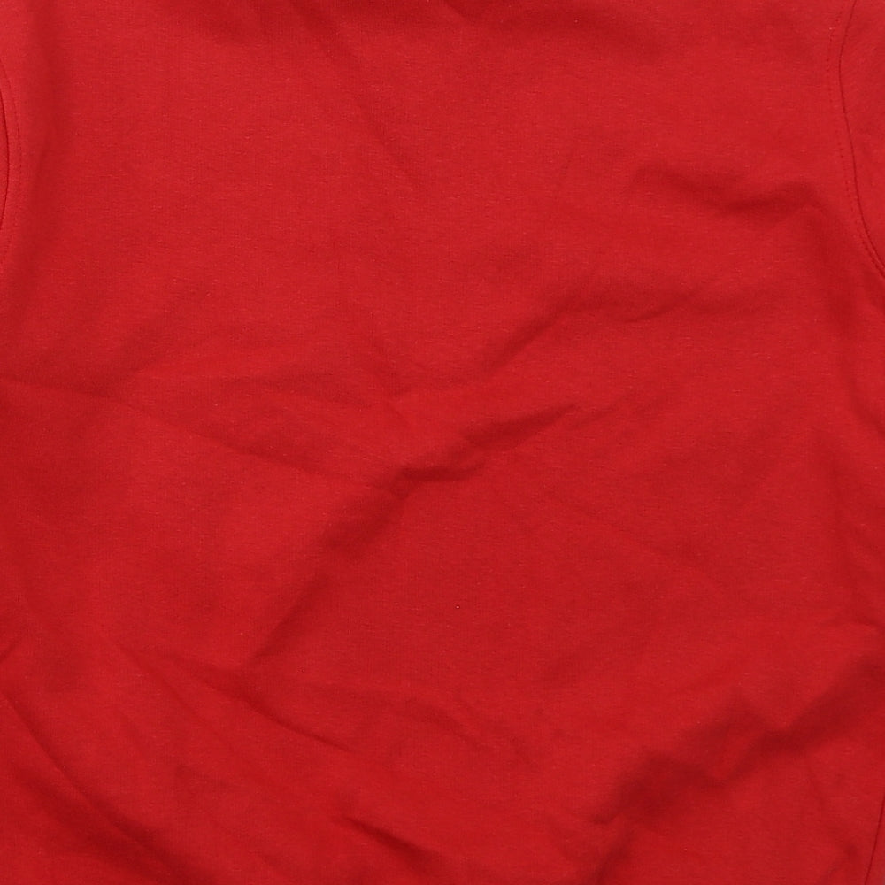 PRETTYLITTLETHING Womens Red  Cotton Pullover Sweatshirt Size S  Pullover