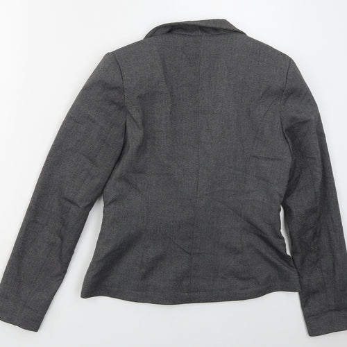 Warehouse Womens Grey  Polyester Jacket Suit Jacket Size 12