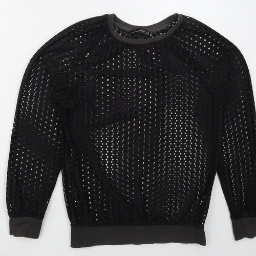Atmosphere Womens Black  Polyester Pullover Sweatshirt Size 8  Pullover