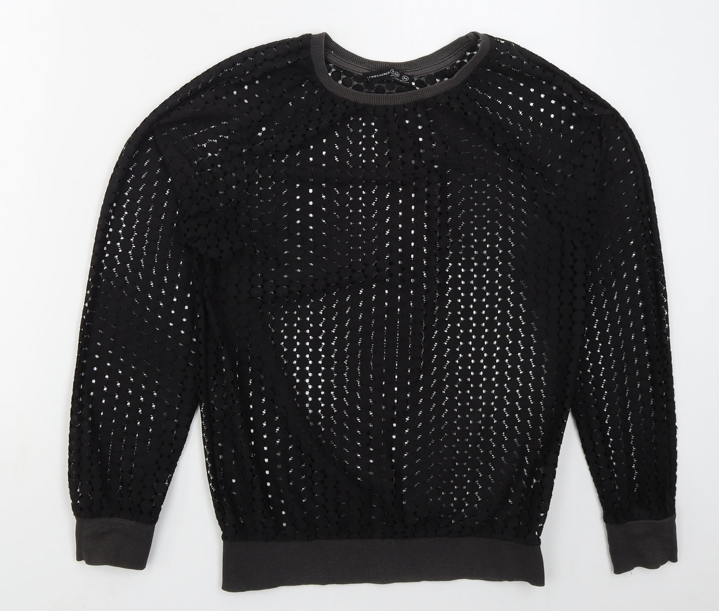 Atmosphere Womens Black  Polyester Pullover Sweatshirt Size 8  Pullover
