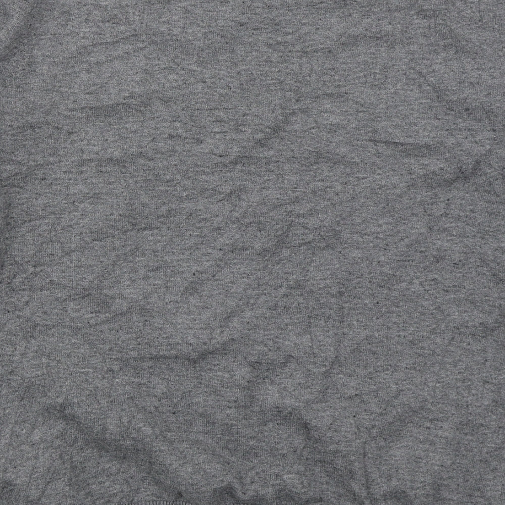 Topman Mens Grey V-Neck  Cotton Pullover Jumper Size S