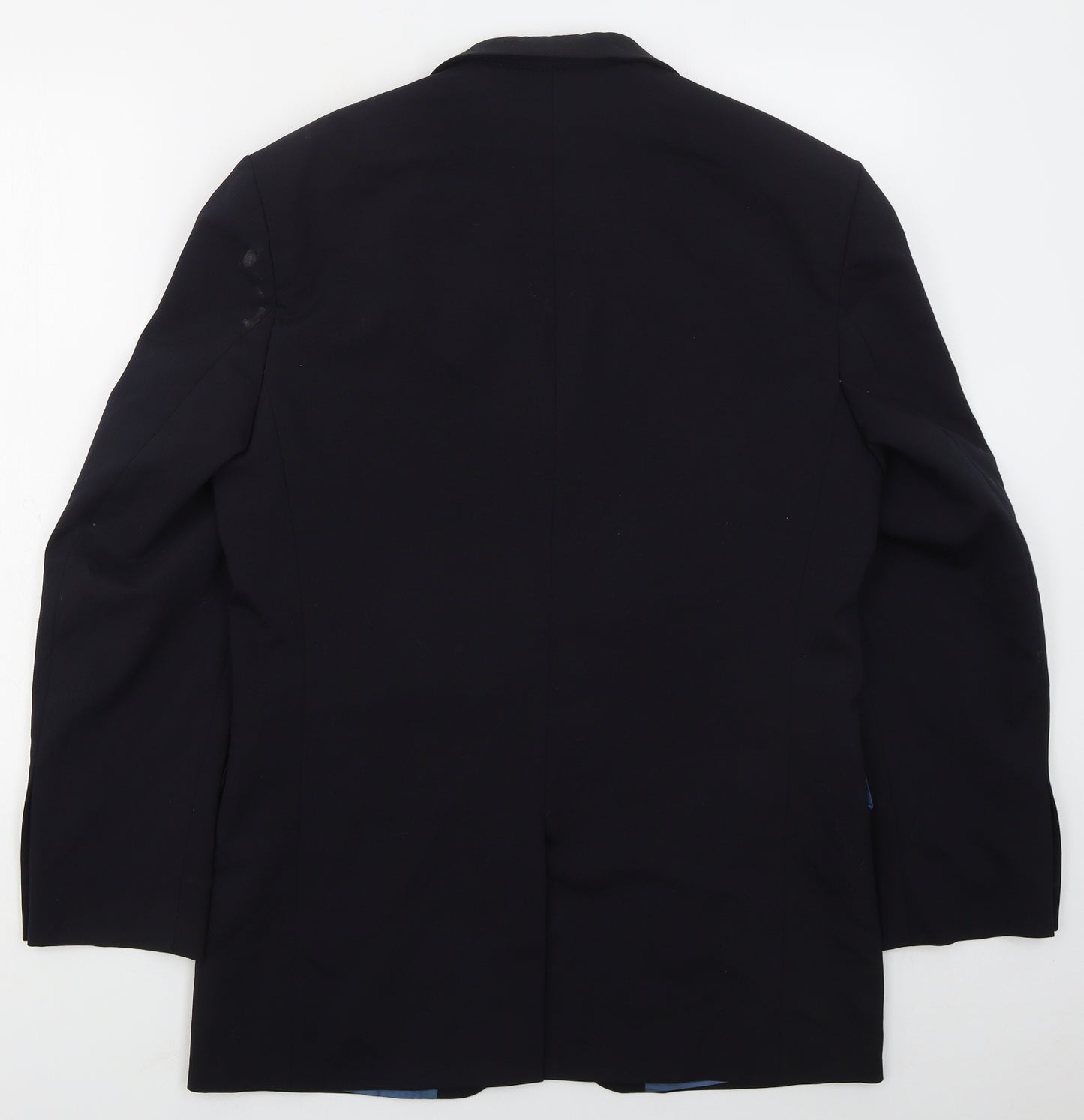Karl Jackson Mens Blue  Wool Jacket Suit Jacket Size 38