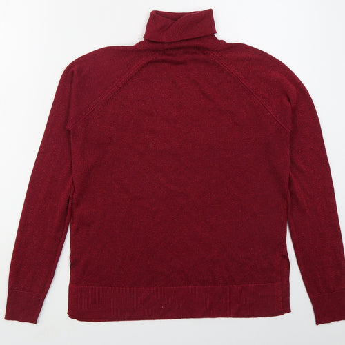 NEXT Womens Pink Roll Neck  Viscose Pullover Jumper Size 8
