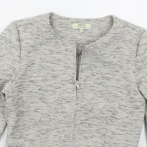 Papaya Womens Grey   Jacket  Size 12  Zip