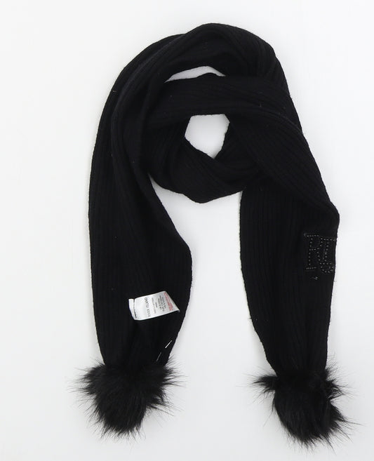 River Island Girls Black  Viscose Rectangle Scarf Scarves & Wraps One Size  - Pom Pom
