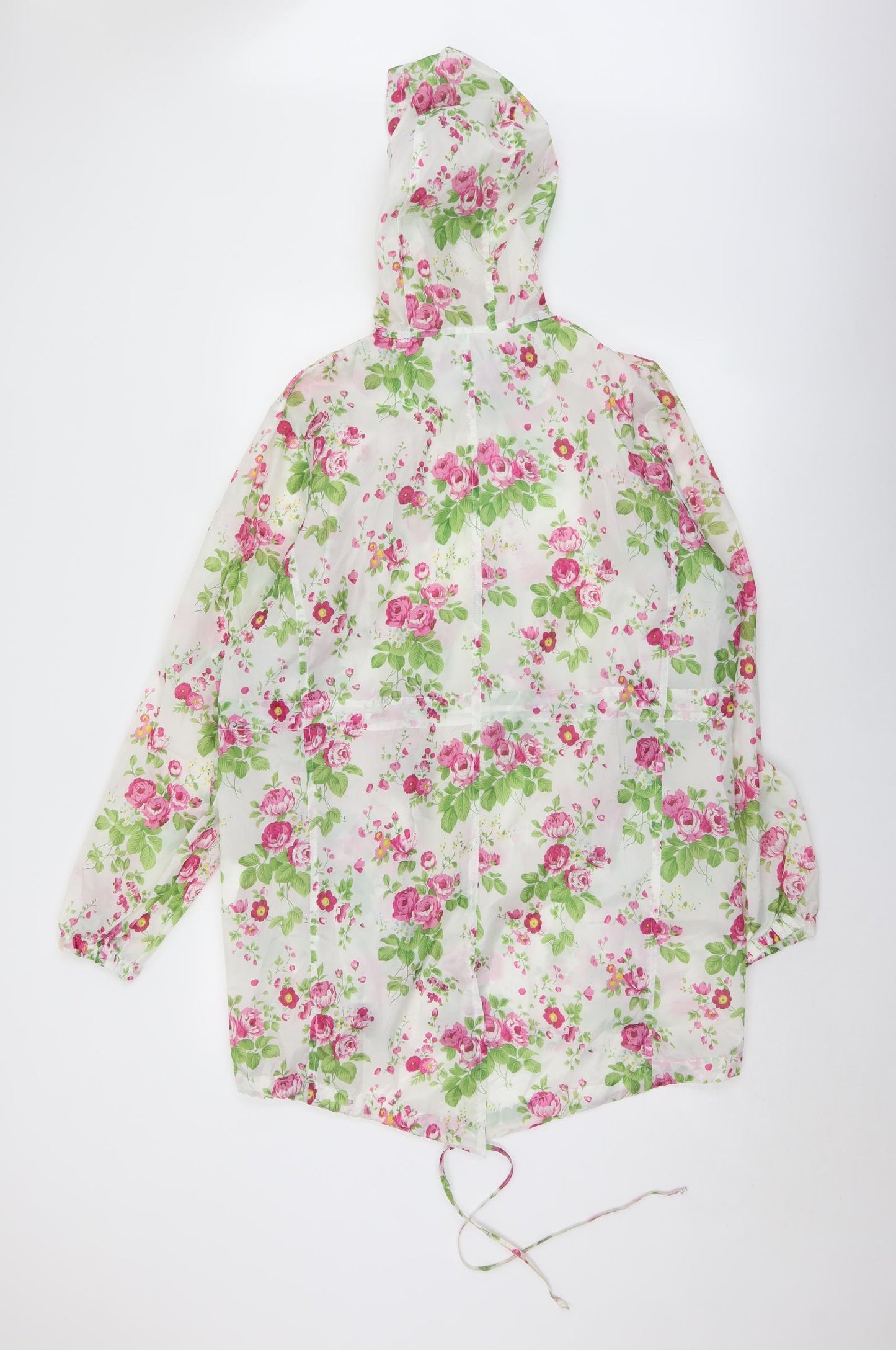 JBC Collection Womens Multicoloured Floral  Rain Coat Jacket Size L  Zip