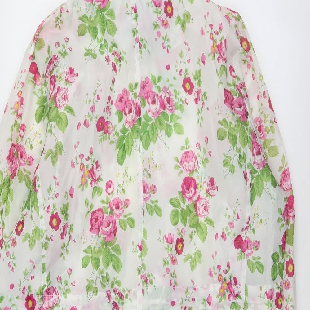 JBC Collection Womens Multicoloured Floral  Rain Coat Jacket Size L  Zip