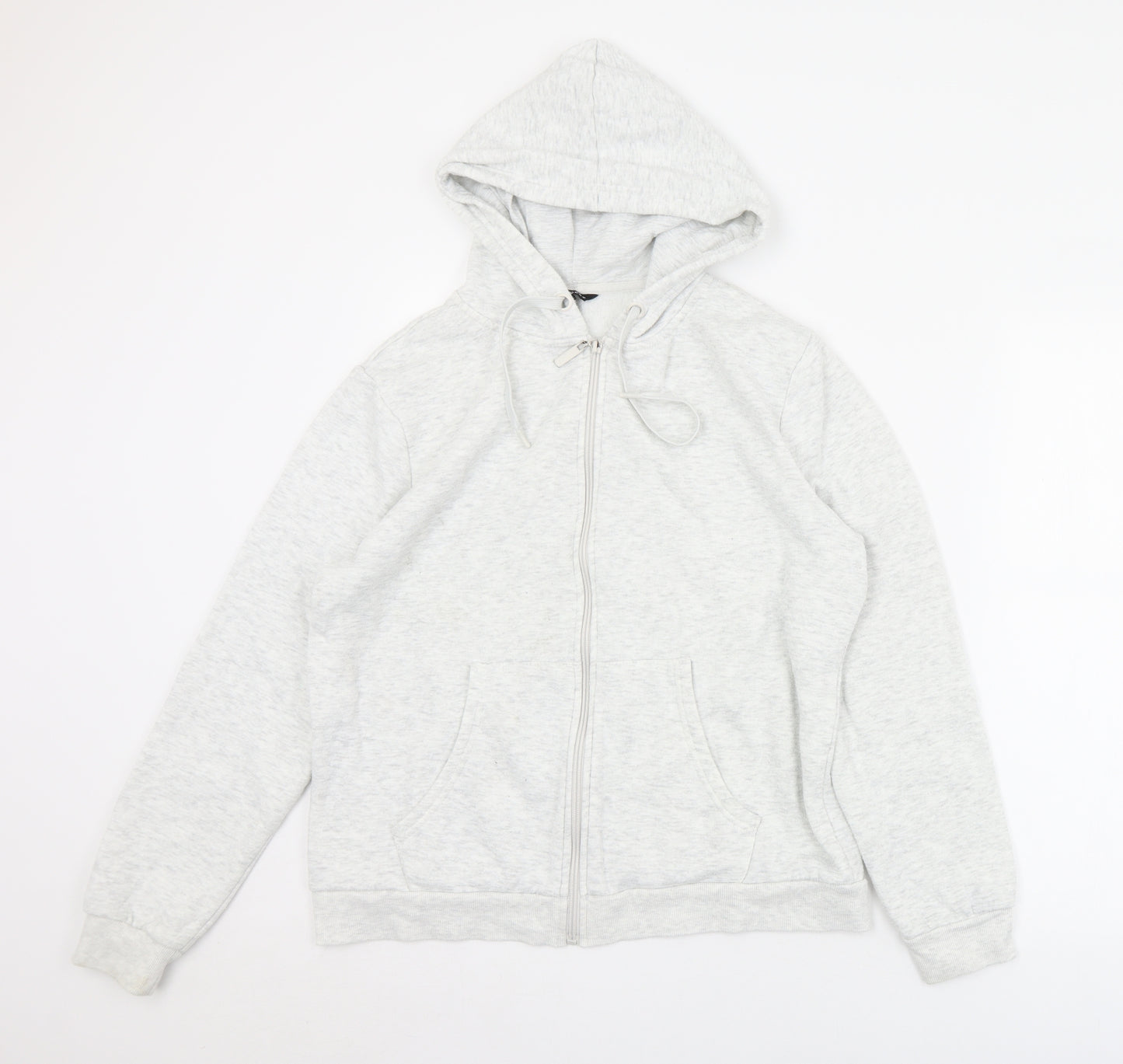 Peacocks Womens Grey  Polyester Full Zip Hoodie Size 16  Zip
