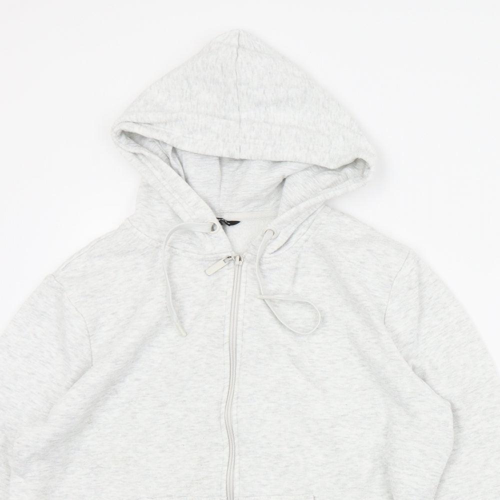 Peacocks Womens Grey  Polyester Full Zip Hoodie Size 16  Zip