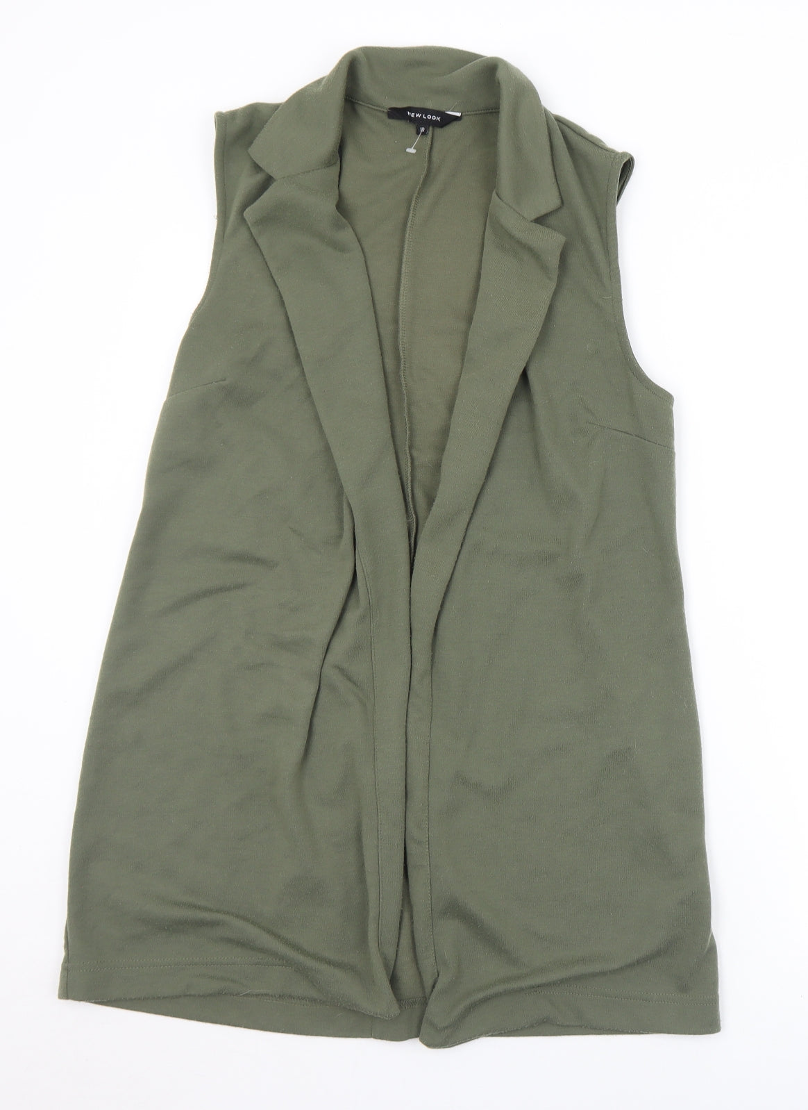 New Look Womens Green Collared  Polyester Cardigan Jumper Size 10