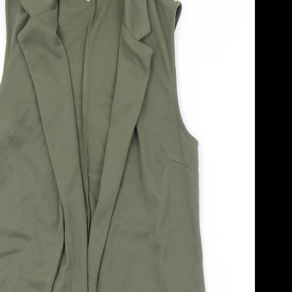 New Look Womens Green Collared  Polyester Cardigan Jumper Size 10