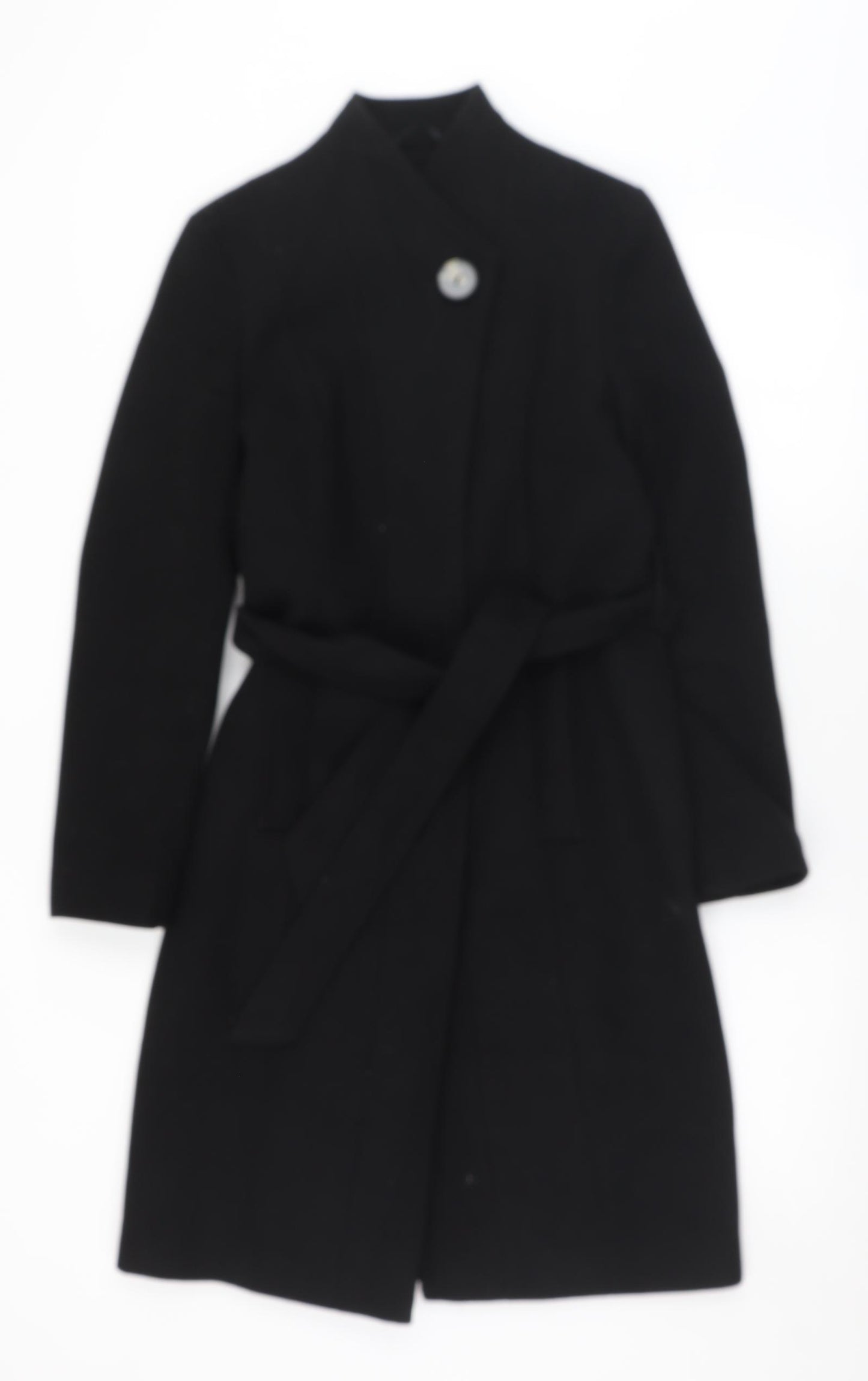 Marks and Spencer Womens Black   Pea Coat Coat Size 8  Button