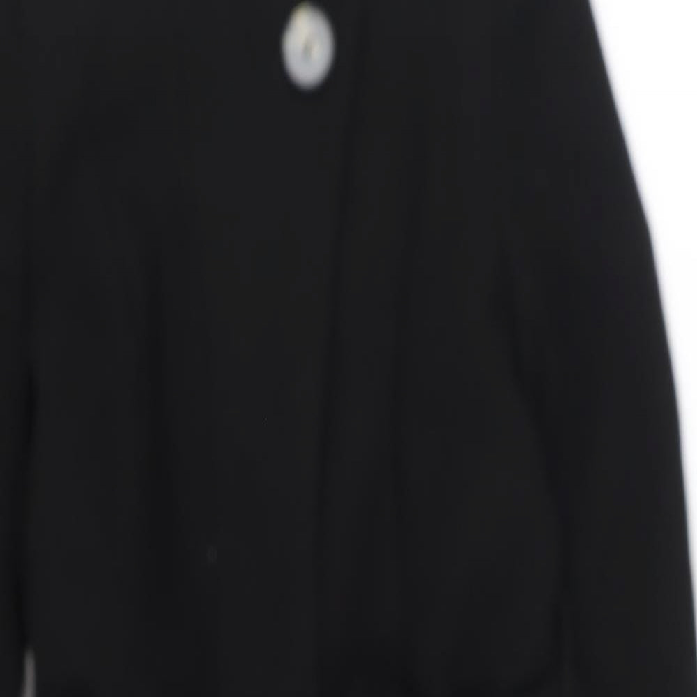 Marks and Spencer Womens Black   Pea Coat Coat Size 8  Button