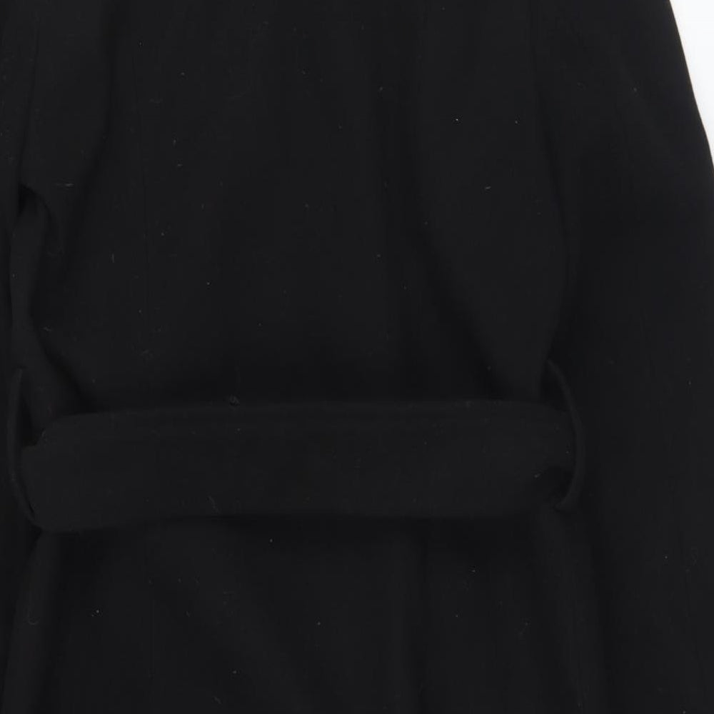 Marks and Spencer Womens Black   Pea Coat Coat Size 8  Button
