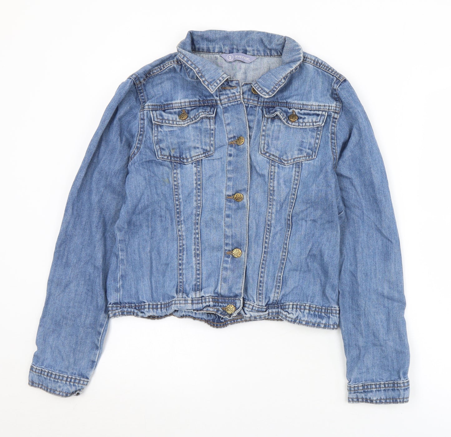 Avenue Womens Blue   Jacket  Size S  Button