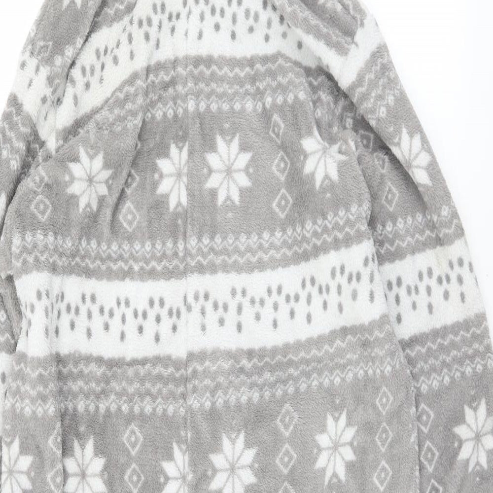 Autumn Faith Womens Grey Geometric Polyester Top One Piece Size M  Zip