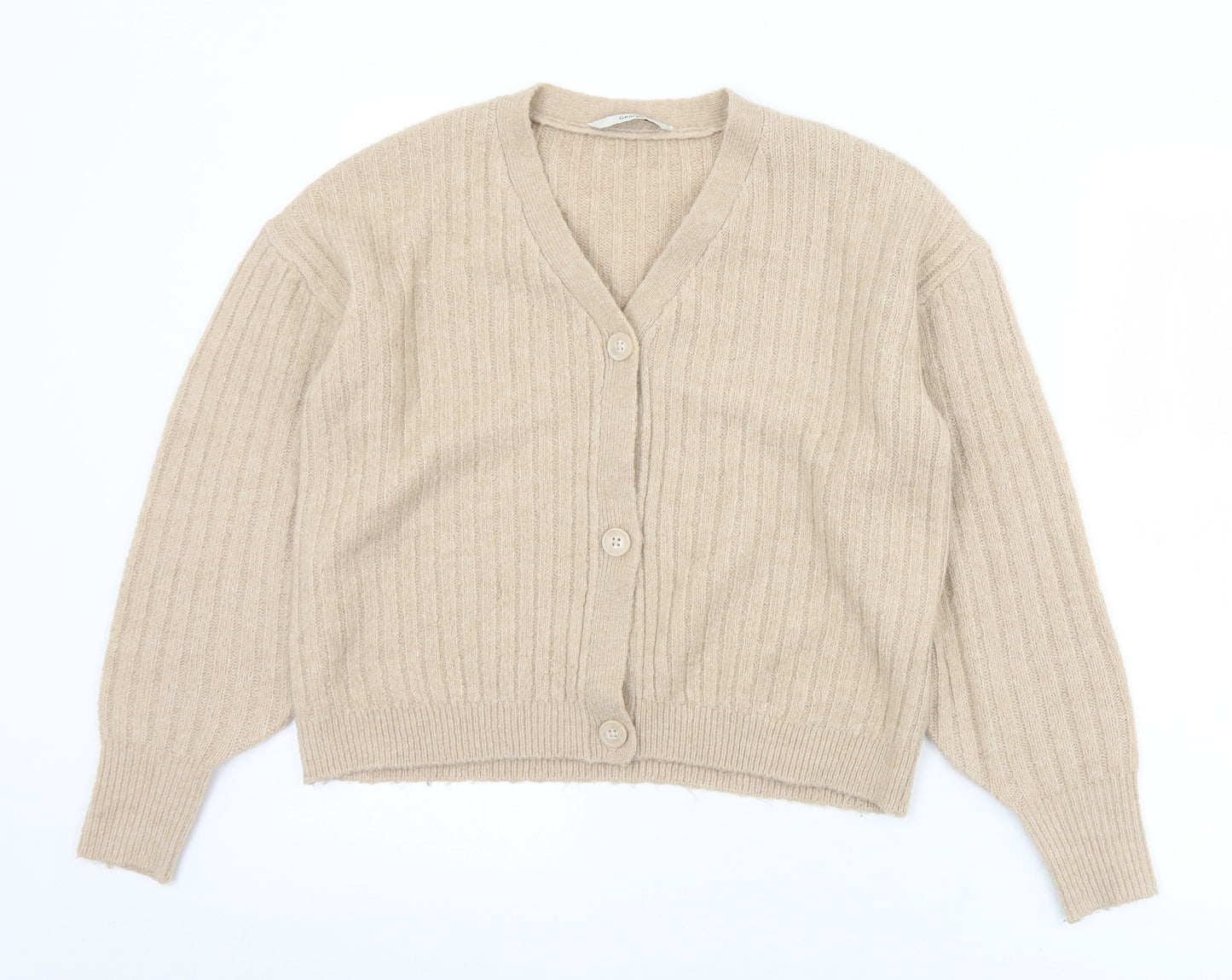 George Girls Brown V-Neck  Acrylic Cardigan Jumper Size 12-13 Years  Button
