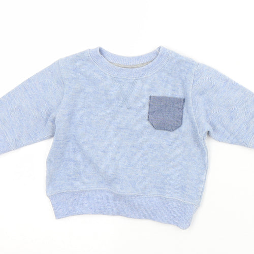 NEXT Boys Blue  Cotton Pullover Jumper Size 3-6 Months