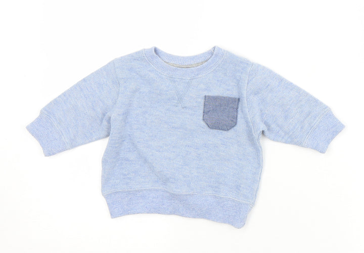 NEXT Boys Blue  Cotton Pullover Jumper Size 3-6 Months