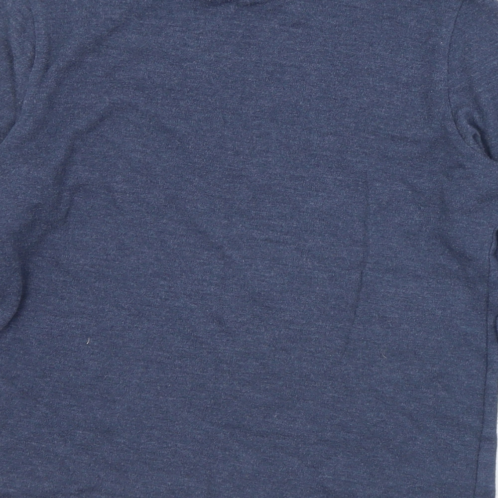 Zara Boys Blue  Cotton Basic T-Shirt Size 8-9 Years Crew Neck  - Christmas. Slogan