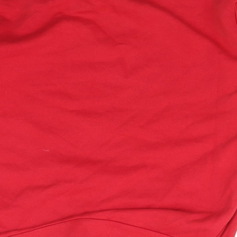 George Girls Red Crew Neck  Cotton Pullover Jumper Size 9-10 Years  Pullover