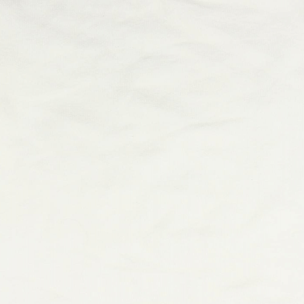 Select Womens White Collared  Acrylic Pullover Jumper Size XL