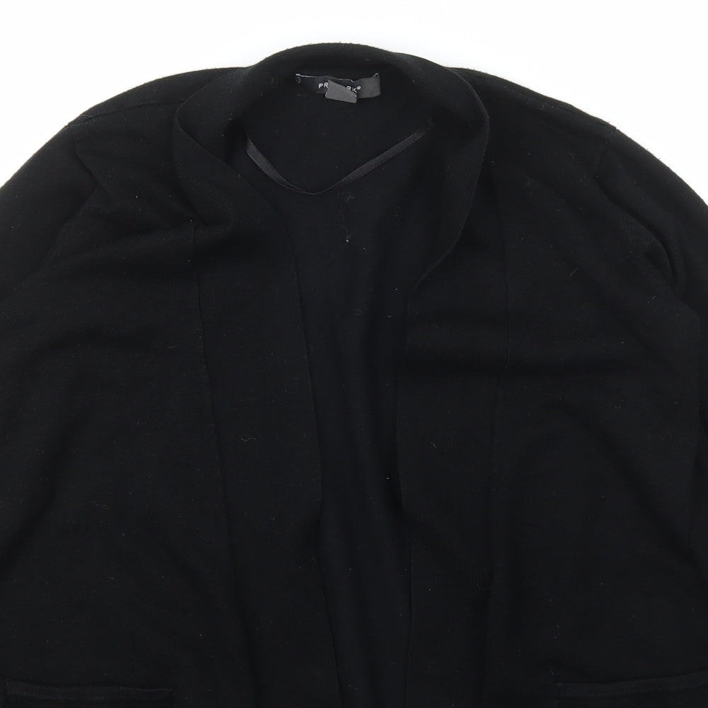 Primark Womens Black Collared  Viscose Cardigan Jumper Size S